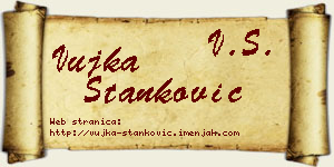 Vujka Stanković vizit kartica